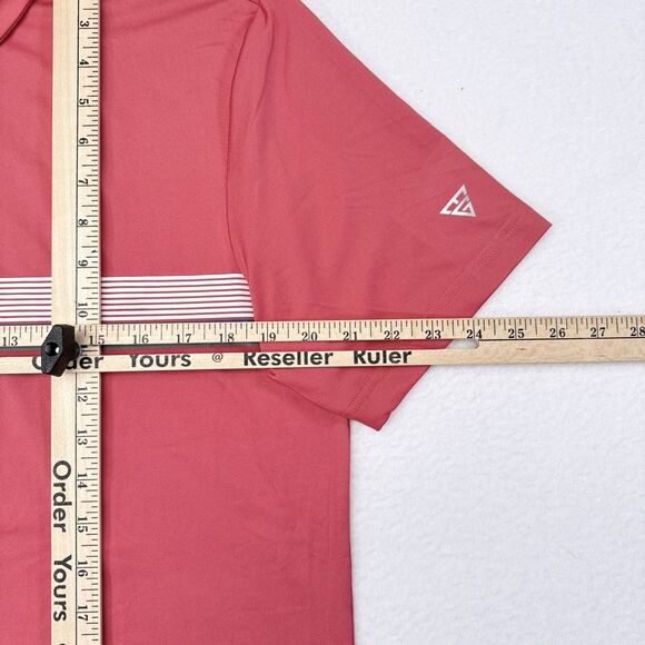 MAELREG Golf Polo Shirt Mens Size Medium Performance Stretch Cranberry Pink NEW‎ - Picture 10 of 11
